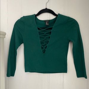Forever 21 Long Sleeve Crop Top